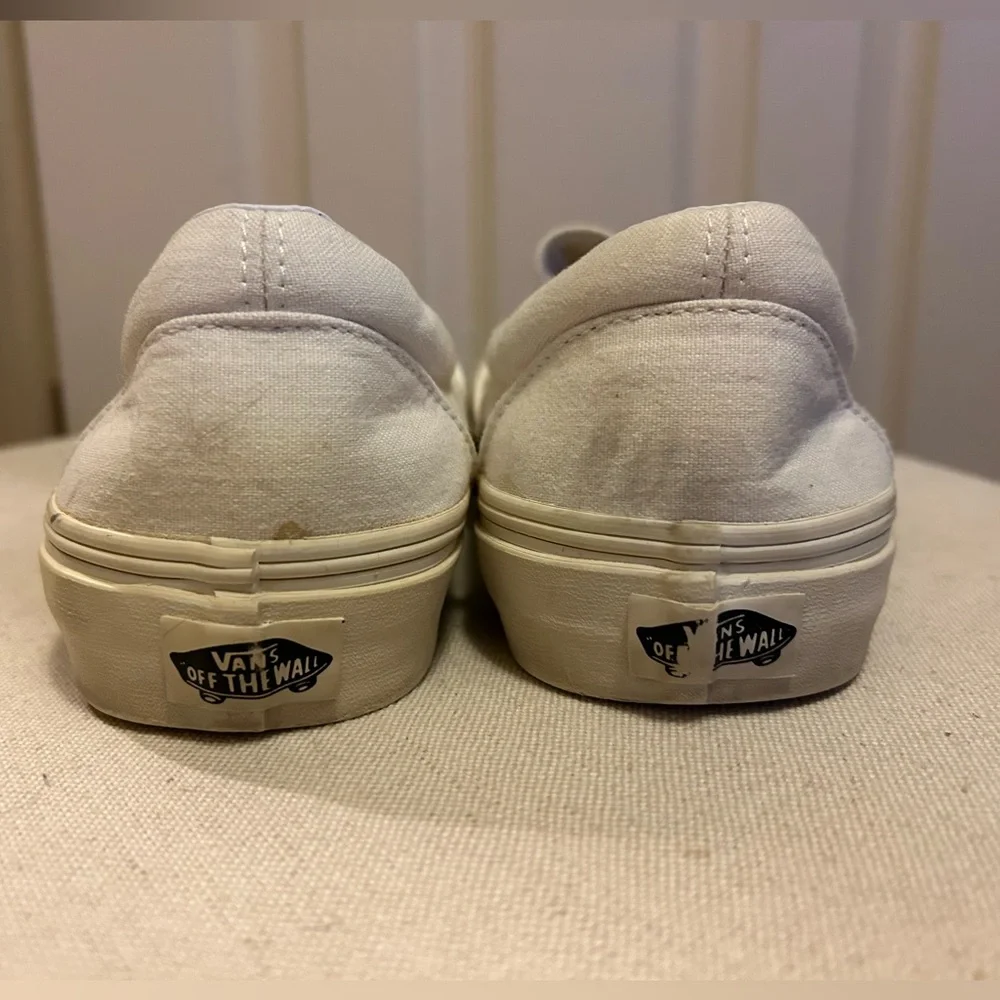 Vans White Classic Slip-On Skateboarding Skater Casual Sneaker Streetwear Shoe